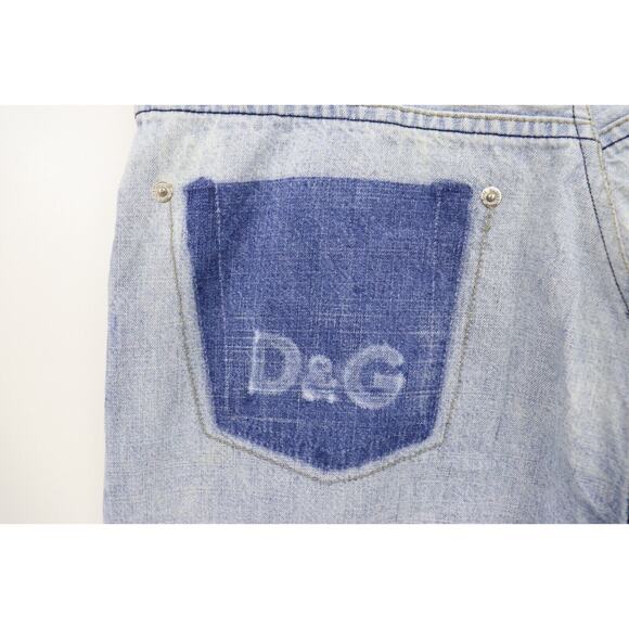 Dolce and Gabbana Jeans Men Distressed Blue Flags Size 36 W34 L 28.5 Soccer? - Picture 8 of 16